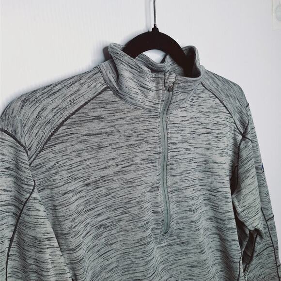Kuhl Men's Alloy 1/4 Zip Pullover Sweater 3118 Cloud Gray Lightweight Medium - Picture 4 of 11